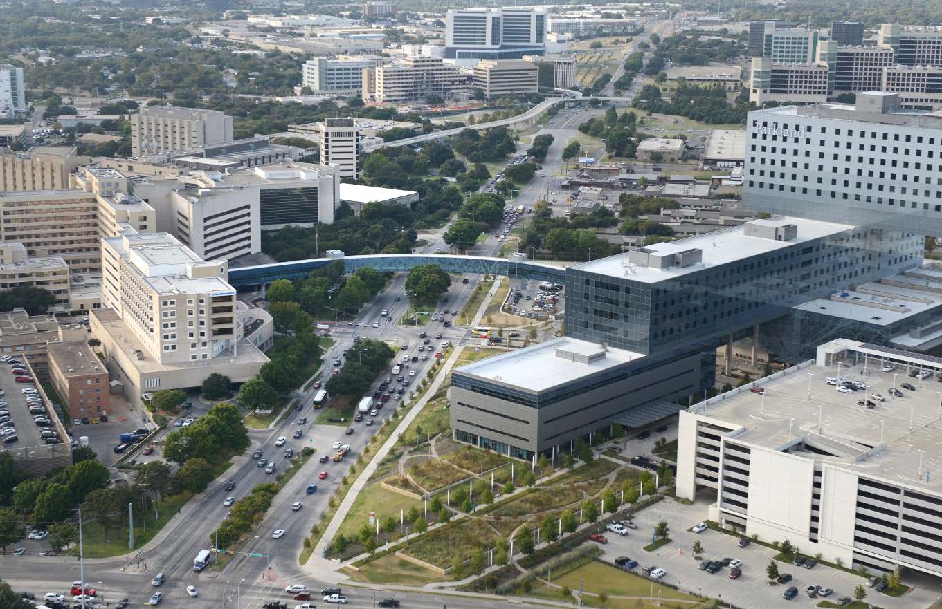 Southwestern Medical District Streetscape Texas Trees